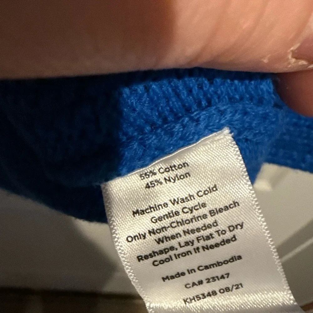 Talbots Vibrant Blue Cowl Neck Sweater - Picture 5 of 5